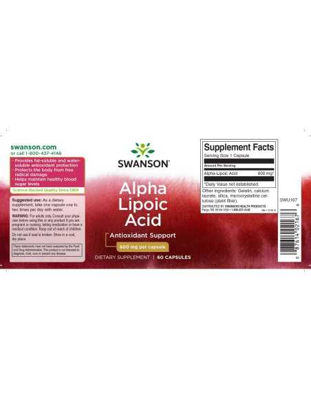 Alpha Lipoic Acid 600mg 60 caps