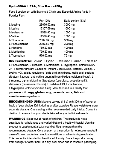 HydroBCAA + EAA 420 grams