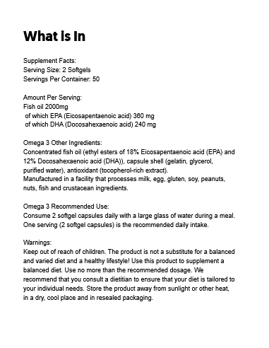 Omega 3 100 softgels