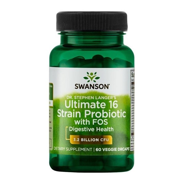 Dr. Stephen Langer's Ultimate 16 Strain Probiotic with FOS 3.2 Billion CFU 60 vcaps
