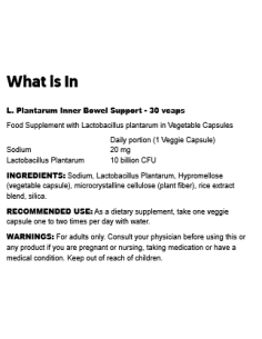 L. Plantarum Inner Bowel Support 30 vcaps 2