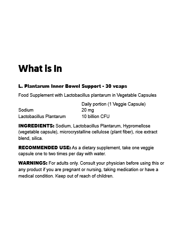 L. Plantarum Inner Bowel Support 30 vcaps