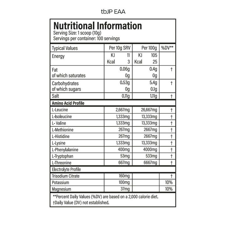 JP EAA 1kg JP Supplements | Essential Amino Acids Intra-Workout