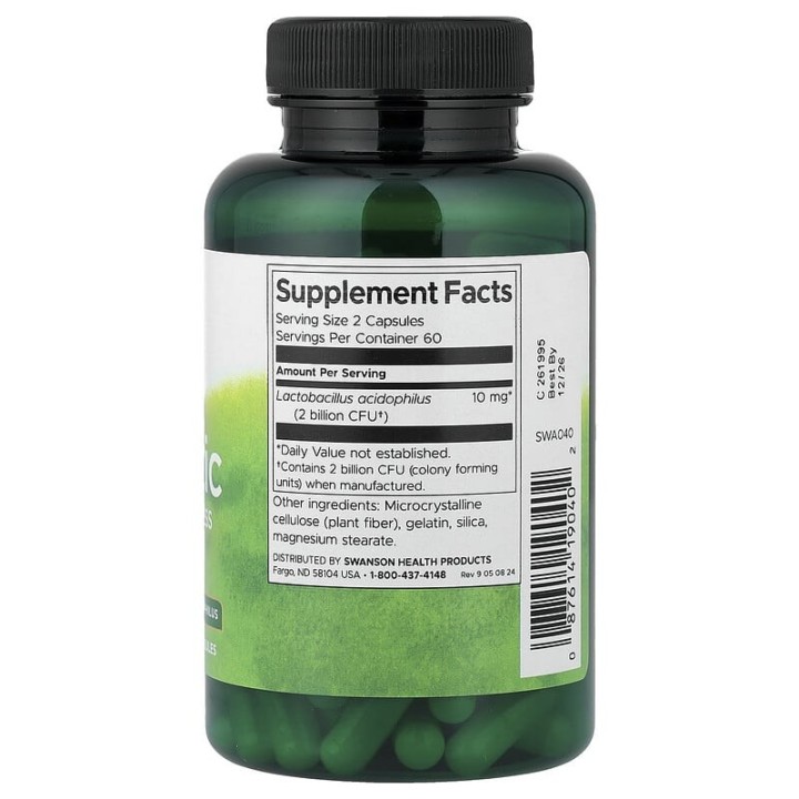 Swanson Probiotic 1 Billion CFU per Capsule | Gut Flora Support