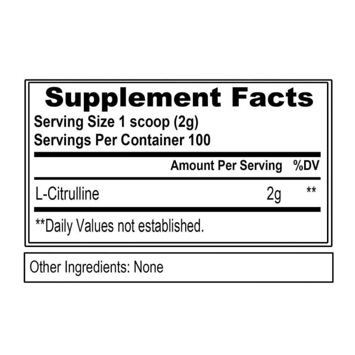 L-Citrulline Powder EVL Nutrition | Muscle Pump & Recovery Support