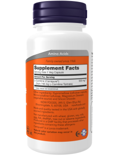 L-Carnitine 500mg 180 vcaps 2