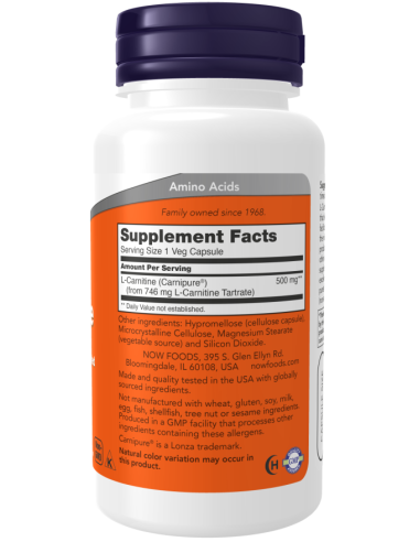 L-Carnitine 500 mg 60 vcaps