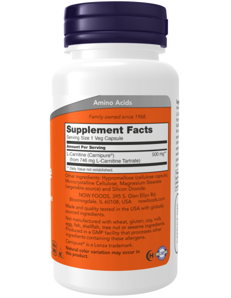 L-Carnitine 500 mg 60 vcaps