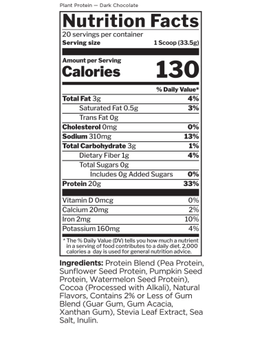 Plant Protein 630 grams