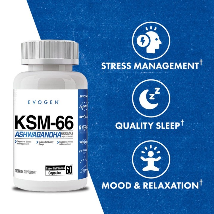 Evogen KSM-66 Ashwagandha | Relieve Stress and Enhance Wellness