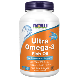 Ultra Omega-3 Fish Gelatin NOW Foods | Advanced Heart Support