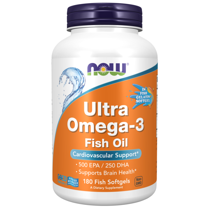 Ultra Omega-3 Fish Gelatin NOW Foods | Supporto cardiovascolare avanzato