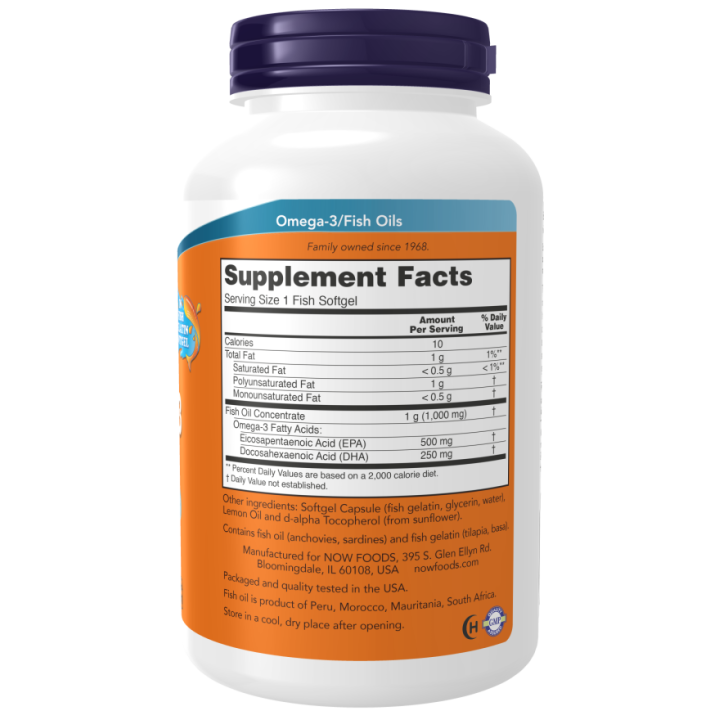 Ultra Omega-3 Fish Gelatin NOW Foods | Supporto cardiovascolare avanzato