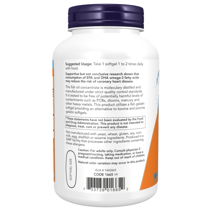 Ultra Omega-3 Fish Gelatin NOW Foods | Supporto cardiovascolare avanzato