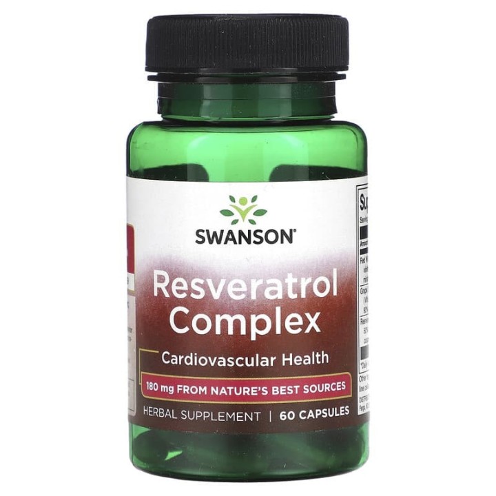 Swanson Resveratrol Complex 60 Capsules | Antioxidant & Heart Support