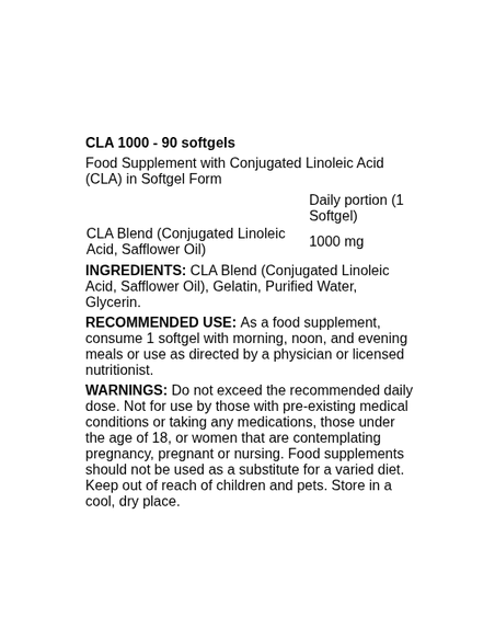 CLA 1000 90 softgels