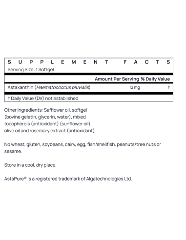 Astaxanthin 12mg 60 softgels