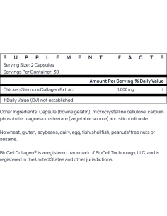 Type II Collagen Complex 1000mg 60 caps 2