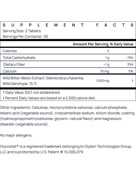 Wild Bitter Melon Extract 1500mg 60 tablets