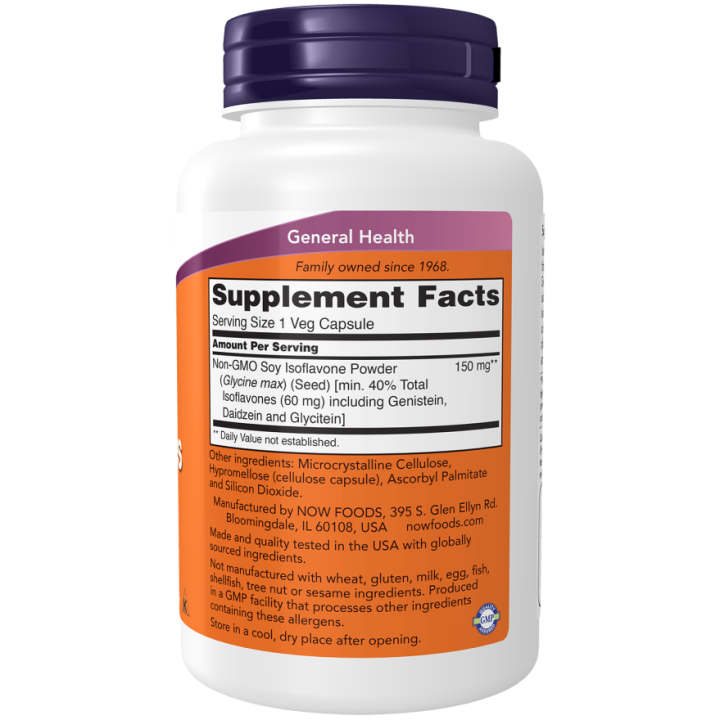 NOW Foods Soy Isoflavones 60 mg | Natural hormonal balance