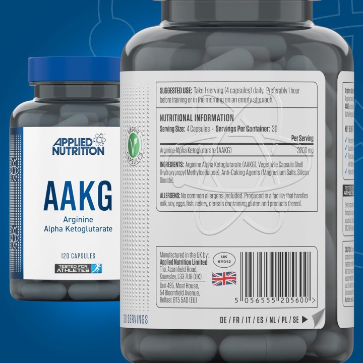 AAKG Capsules Applied Nutrition | Boost Performance Naturally