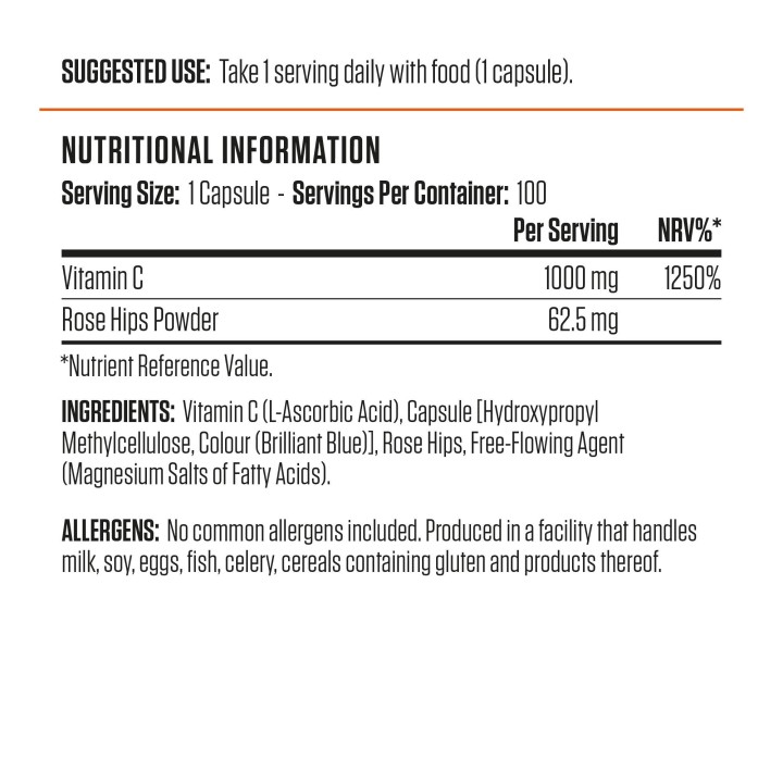 Vitamina C 1000 mg 100 Compresse Applied Nutrition