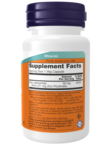 Zinc Picolinate 50mg 120 vcaps