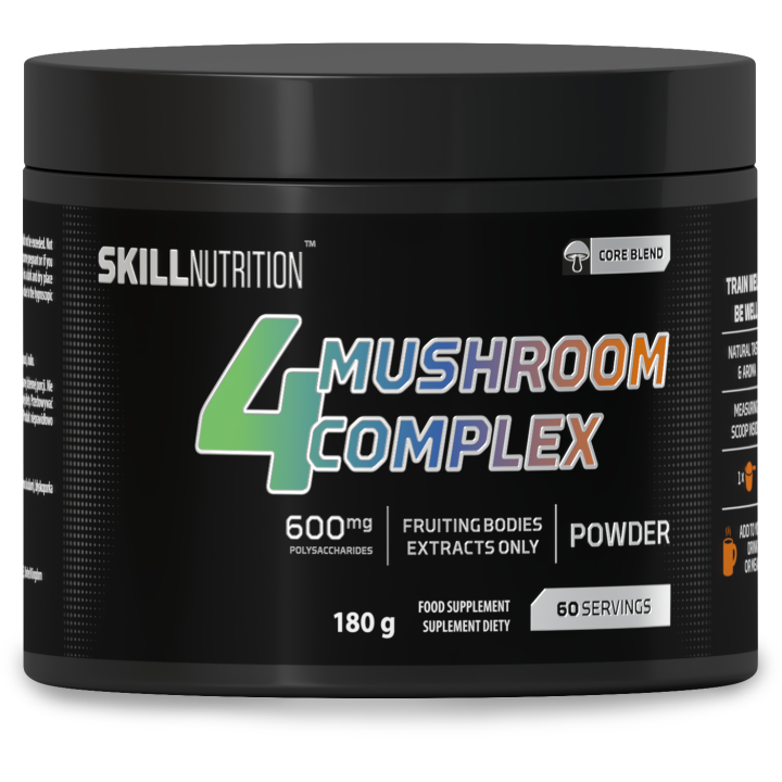 4 Mushroom Complex 180 g Skill Nutrition: quattro funghi