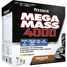 Mega Mass 4000 Weider 7 kg: Gainer con Creapure