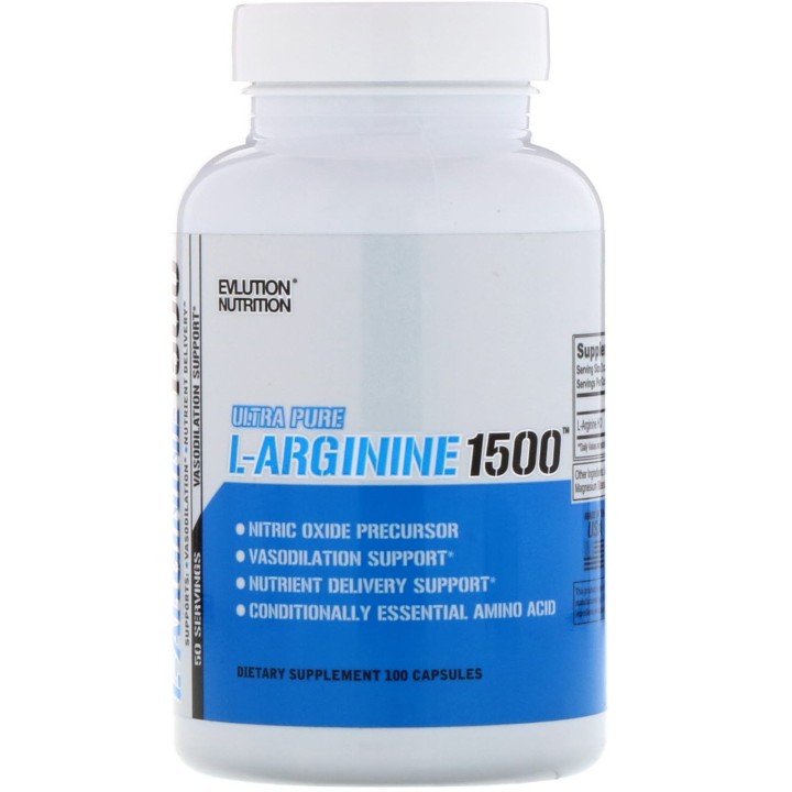 L-Arginine 1500 mg 100 Caps Evlution Nutrition: arginine
