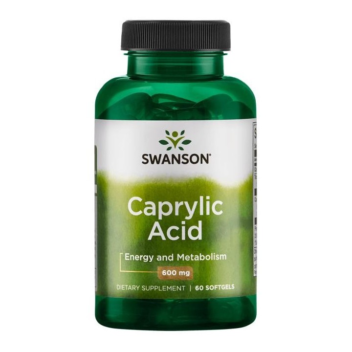 Swanson Caprylic Acid: 600 mg, 60 Softgels