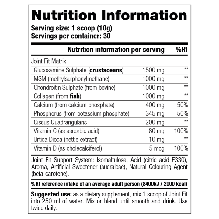 Joint Fit 300 g Stacker2: orange lemonade flavour powder