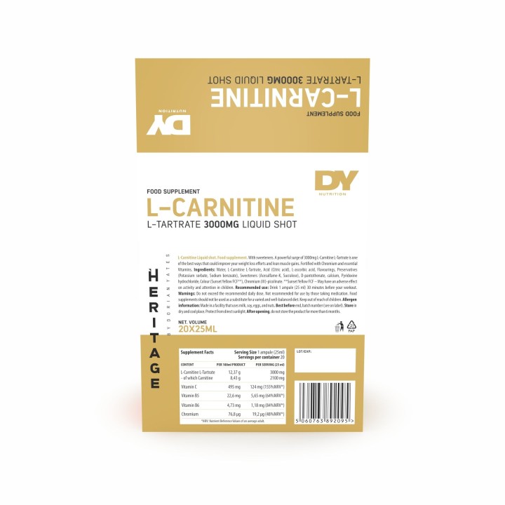 Liquid L-Carnitine 3000 Orange 20 x 25 ml DY Nutrition