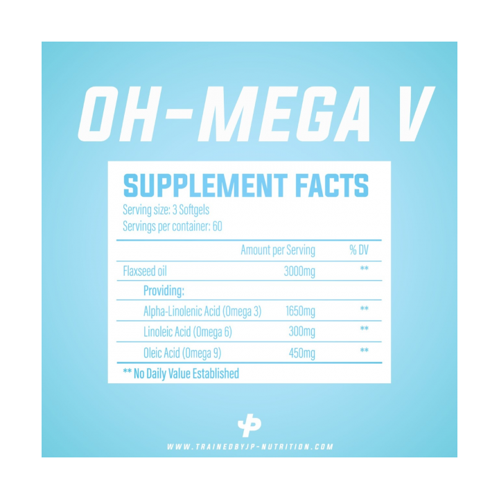 Oh-Mega V 180 Softgels tbJP: vegan omega 3-6-9 flaxseed