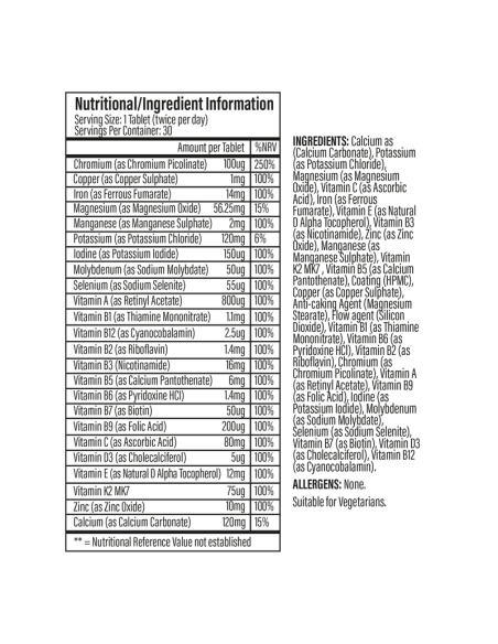 The One Multivitamin 60 tablets