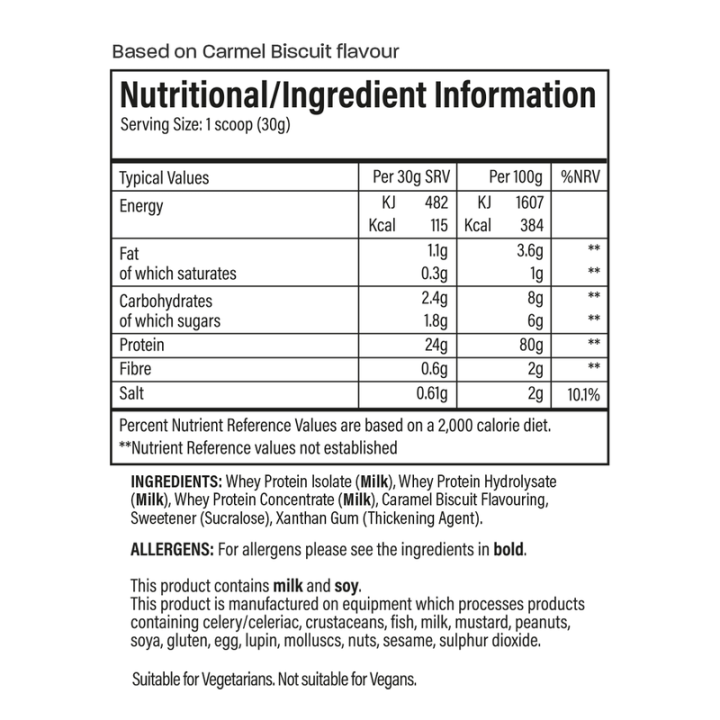 Performance Isolate 2000 g tbJP: 80% protein tri blend