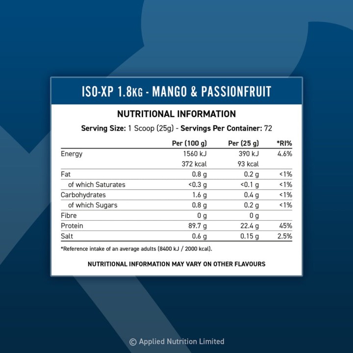 ISO-XP 850 g Applied Nutrition: Whey Isolate 22 g Protein