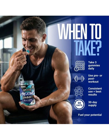 Creatine Monohydrate Gummies 90 Gummies 3000 mg