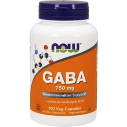 GABA 750 mg NOW 100 cps vegetali