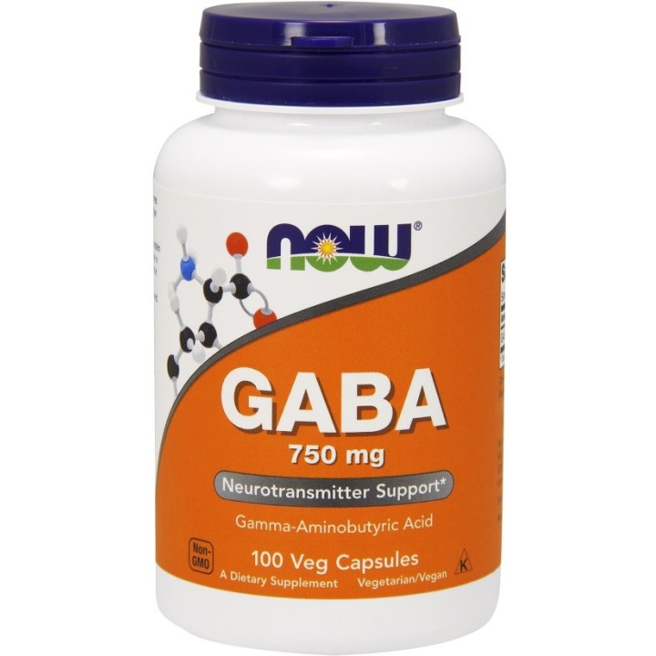 GABA 750 mg NOW 100 veg caps