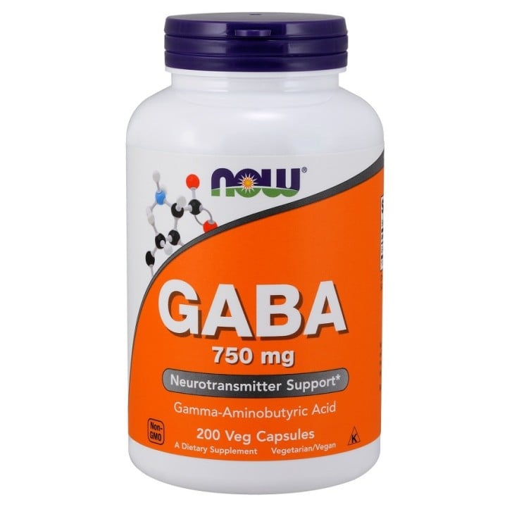 GABA 750 mg NOW Foods 200 cps vegetali