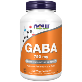 GABA 750 mg NOW Foods 200 veg caps