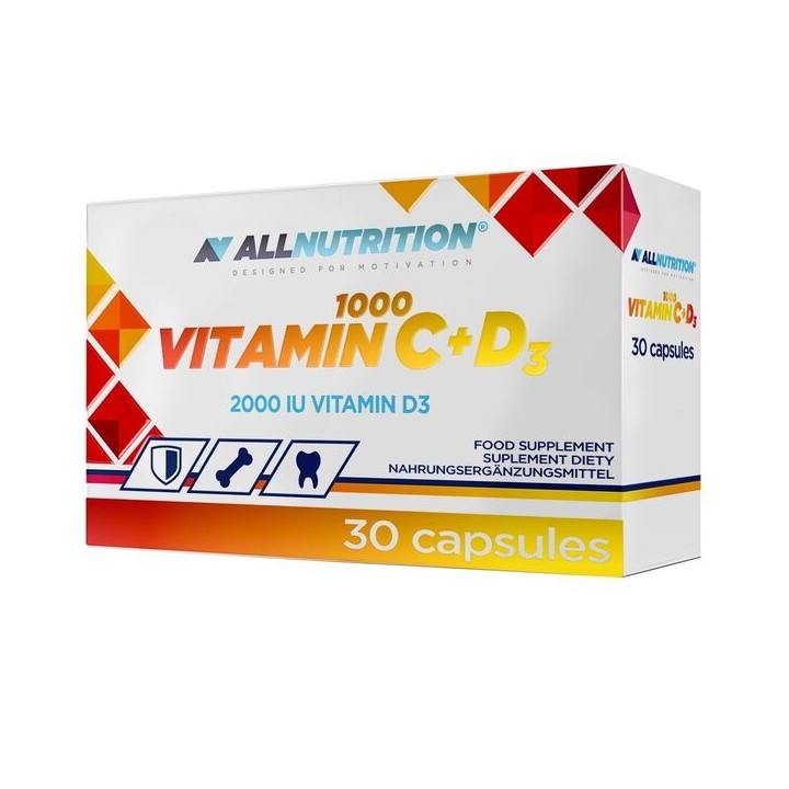 Vitamina C 1000 mg con D3 ALLNUTRITION 30 cps