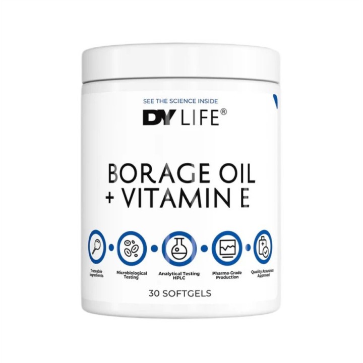 Borage Oil Vitamin E DY Life 30 softgels
