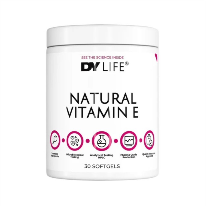 Natural Vitamin E Supplement DY Nutrition 30 softgels