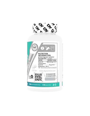 Vitamin D3+K2 60 softgels