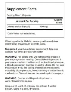 Full Spectrum Coleus Forskohlii 400mg 60 caps 2