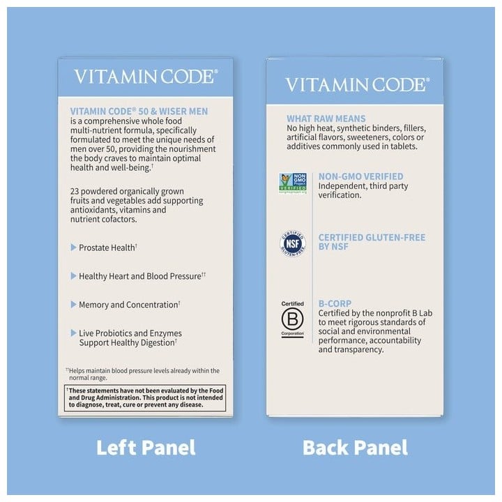 Men's multivitamin for over 50 Garden of Life