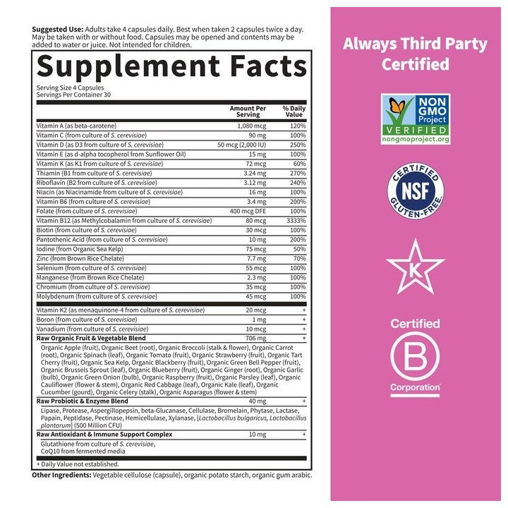 Women's Multivitamin Over 50 Garden of Life