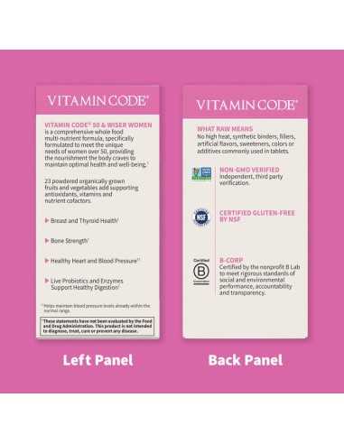 Vitamin Code 50 & Wiser Women 120 vcaps